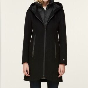 Elegant Black Women's Wool Coat SOIA & KYO